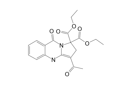 3-ACETYL-1,1-DIETHOXYCARBONYL-9-OXO-1,2,4,9-TETRAHYDROPYRROLO-[2,1-B]-QUINAZOLINE