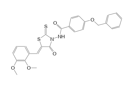 4-(benzyloxy)-N-[(5Z)-5-(2,3-dimethoxybenzylidene)-4-oxo-2-thioxo-1,3-thiazolidin-3-yl]benzamide