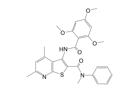 2-N,4,6-trimethyl-2-N-phenyl-3-C-(2,4,6-trimethoxybenzene)thieno[2,3-b]pyridine-2,3-diamido