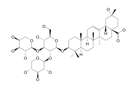 MUBENOSIDE-A;3-BETA,20-ALPHA-DIHYDROXY-30-NOR-OLEAN-12-EN-28-OIC-ACID-3-O-[BETA-D-XYLOPYRANOSYL-(1->2)]-[ALPHA-L-ARABINOPYRANOSYL-(1->3)]-BETA-D-GL