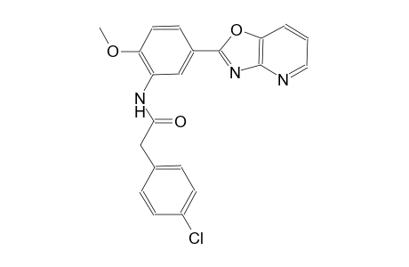 2-(4-chlorophenyl)-N-(2-methoxy-5-[1,3]oxazolo[4,5-b]pyridin-2-ylphenyl)acetamide
