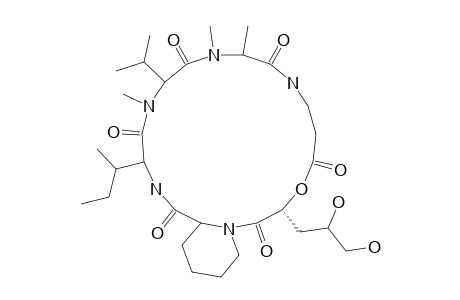 CYClO-[(2,4,5-TRIHYDROXY-PENTANOIC-ACID)-PIPERIDINOYL-ISOLEUCYL-METHYLVALYL-METHYLALANYL-BETA-ALANYL-];DESTRUXIN-ED1