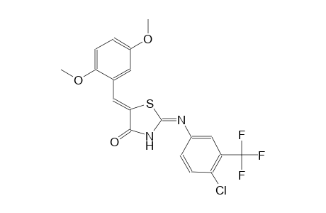 (2E,5Z)-2-{[4-chloro-3-(trifluoromethyl)phenyl]imino}-5-(2,5-dimethoxybenzylidene)-1,3-thiazolidin-4-one