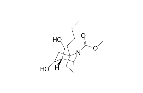 Methyl (1RS,2SR,3RS,5SR)-1-butyl-3-hydroxy-2-(hydroxymethyl)-8-aza-bicyclo[3.2.1]octane-8-carboxylate