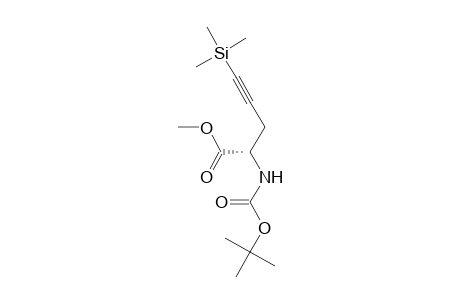 (2S)-Methyl 2-[(t-butoxycarbonyl)amino]-5-(trimethylsilyl)pent-4-ynecarboxylate