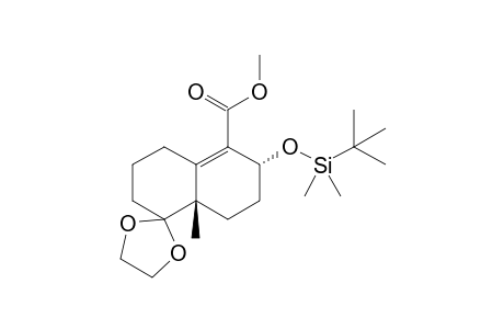Methyl (2R*,4aS*)-4a-methyl-5-oxo-2-(1,1,2,2-tetramethyl-1-silapropoxy)-2,3,4,4a,6,7,8-heptahydronaphthalenecarboxylate 5-ethyleneacetal