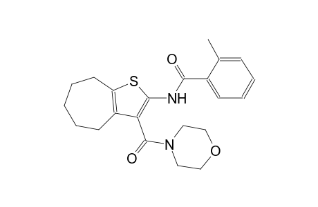 2-methyl-N-[3-(4-morpholinylcarbonyl)-5,6,7,8-tetrahydro-4H-cyclohepta[b]thien-2-yl]benzamide