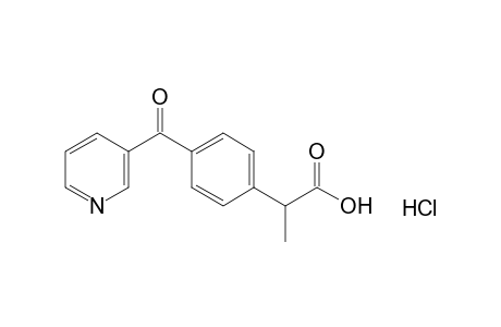 p-nicotinoylhydratropic acid, hydrochloride