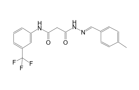 beta-alanine, 3-oxo-N-[3-(trifluoromethyl)phenyl]-, 2-[(E)-(4-methylphenyl)methylidene]hydrazide
