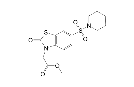 2-(2-keto-6-piperidinosulfonyl-1,3-benzothiazol-3-yl)acetic acid methyl ester