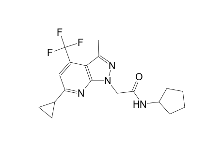 1H-pyrazolo[3,4-b]pyridine-1-acetamide, N-cyclopentyl-6-cyclopropyl-3-methyl-4-(trifluoromethyl)-