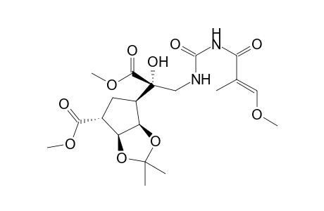 (2S,1'S,2'R,3'S,4'R)-(-)-1-[2-(2',3'-Isopropylidenedioxy-4'-methoxycarbonylcyclopentan-1-yl)-2-hydroxy-2-methoxycarbonylethyl]-3-(3-methoxy-2-methylacryloyl)urea