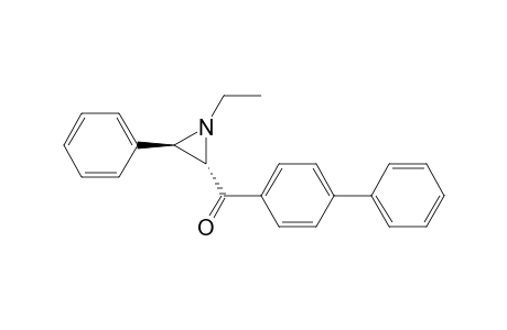 Methanone, [1,1'-biphenyl]-4-yl(1-ethyl-3-phenyl-2-aziridinyl)-, trans-