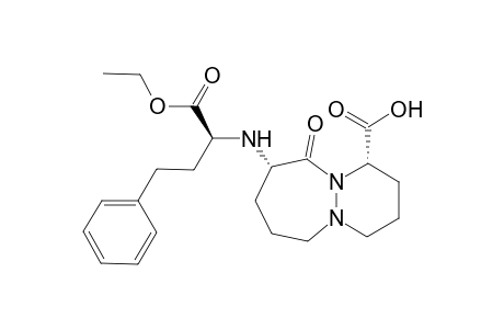 (4S,7S)-7-[[(1S)-1-carbethoxy-3-phenyl-propyl]amino]-6-keto-1,2,3,4,7,8,9,10-octahydropyridazino[1,2-a]diazepine-4-carboxylic acid