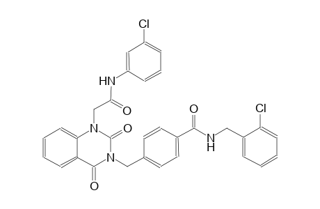 4-[(1-[2-(3-chloroanilino)-2-oxoethyl]-2,4-dioxo-1,4-dihydro-3(2H)-quinazolinyl)methyl]-N-(2-chlorobenzyl)benzamide