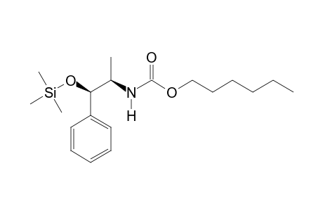N-Hexoycarbonyl-norephedrine TMS
