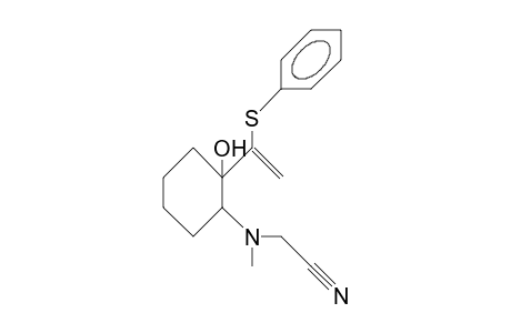 trans-2-(Methal-cyanomethyl-amino)-1-(1-phenylthio-vinyl)-cyclohexanol