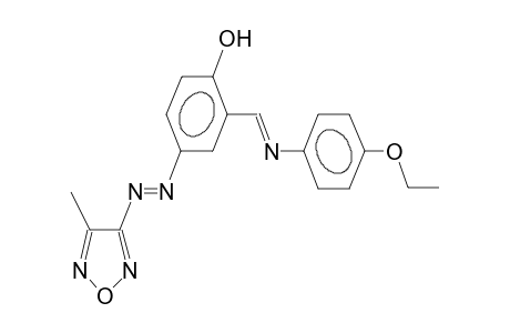 3-methyl-4-[4-hydroxy-3-(4-ethoxyphenyliminomethyl)phenylazo]furazane