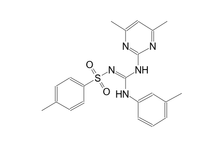 N-[(E)-[(4,6-dimethyl-2-pyrimidinyl)amino](3-toluidino)methylidene]-4-methylbenzenesulfonamide