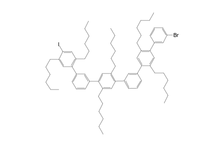 3'-Bromo-5-iodotrikis[1-(1,4-dihexylphenyl)benzene]