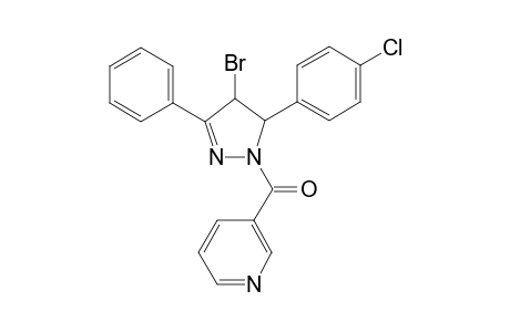 4-bromo-5-(p-chlorophenyl)-3-phenyl-1-nicotinoyl-2-pyrazoline