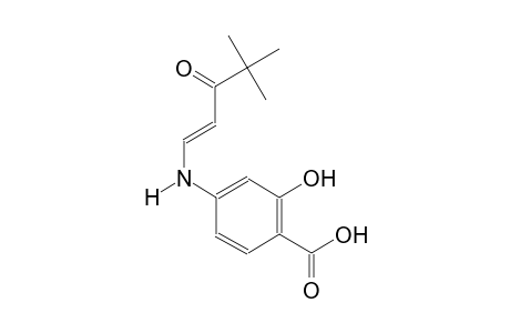 4-{[(1E)-4,4-dimethyl-3-oxo-1-pentenyl]amino}-2-hydroxybenzoic acid
