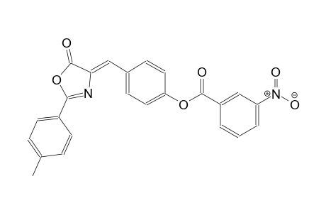 5(4H)-oxazolone, 2-(4-methylphenyl)-4-[[4-[(3-nitrobenzoyl)oxy]phenyl]methylene]-, (4Z)-
