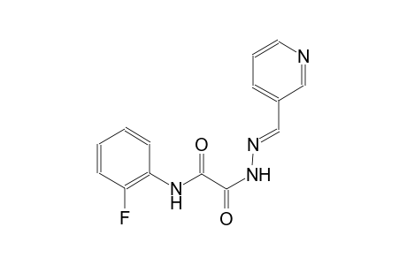 N-(2-fluorophenyl)-2-oxo-2-[(2E)-2-(3-pyridinylmethylene)hydrazino]acetamide