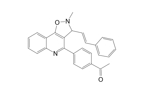 2-Methyl-4-(4-acetylphenyl)-3-(2-phenylethenyl)isoxazolino[4,5-c]quinolines