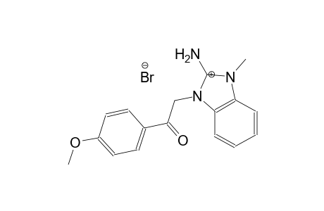 1-[2-(4-methoxyphenyl)-2-oxoethyl]-2,3-dimethyl-2,3-dihydro-1H-1,3-benzodiazol-2-ylium bromide