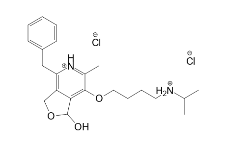 Furo[3,4-c]pyridin-1-ol, 1,3-dihydro-6-methyl-7-[4-[(1-methylethyl)amino]butoxy]-4-(phenylmethyl)-, dihydrochloride