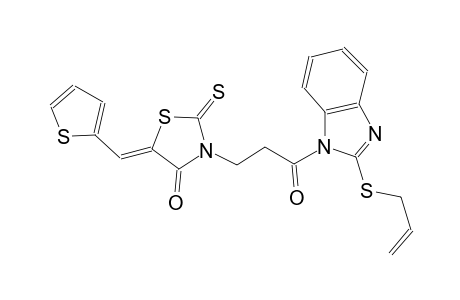 (5Z)-3-{3-[2-(allylsulfanyl)-1H-benzimidazol-1-yl]-3-oxopropyl}-5-(2-thienylmethylene)-2-thioxo-1,3-thiazolidin-4-one