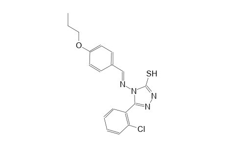 5-(2-chlorophenyl)-4-{[(E)-(4-propoxyphenyl)methylidene]amino}-4H-1,2,4-triazol-3-yl hydrosulfide