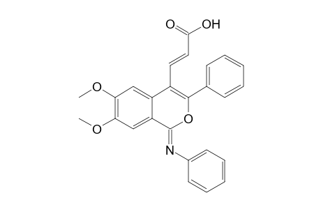 (E)-3-[(Z)-6,7-Dimethoxy-3-phenyl-1-(phenylimino)-1H-isochromen-4-yl]acrylic Acid