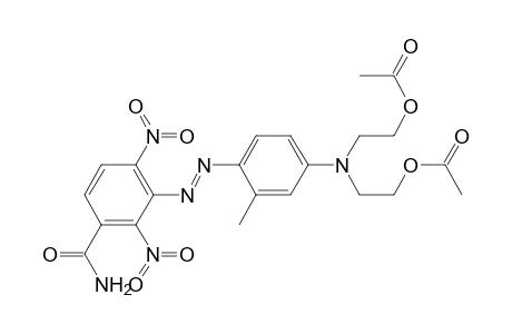 N,N-Bis(2-acetoxyethyl)-3-methyl-4-(2,6-dinitro-3-carbamylphenylazo)-aniline
