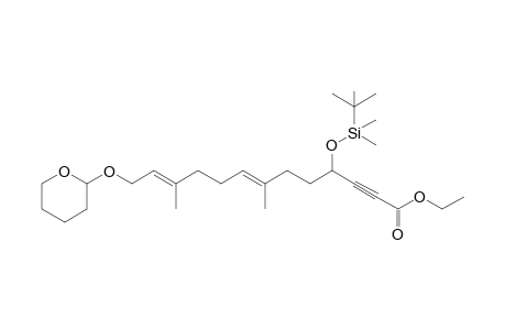 Ethyl (RS,E,E)-4-{[(tert-Butyl)dimethylsilyl]oxy]-7,11-dimethyl-13-{[(RS)-tetrahydro-2H-pyran-2-yl]oxy}trideca-7,11-dien-2-ynoate
