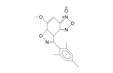 3b,6a-Dihydro-7-methoxy-4-(2,4,6-trimethyl-phenyl)-oxazolo(4,5-E)(2,1,3)-benzoxadiazole 1-oxide