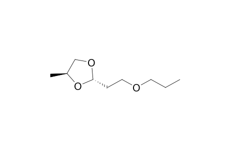 1,3-Dioxolane, 4-methyl-2-(2-propoxyethyl)-, trans-(.+-.)-