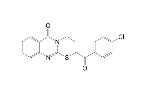 4(3H)-quinazolinone, 2-[[2-(4-chlorophenyl)-2-oxoethyl]thio]-3-ethyl-