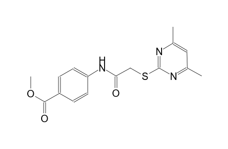 benzoic acid, 4-[[[(4,6-dimethyl-2-pyrimidinyl)thio]acetyl]amino]-, methyl ester