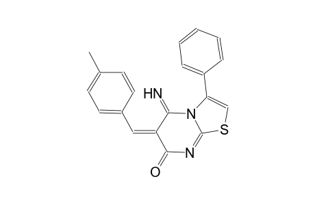(6E)-5-imino-6-(4-methylbenzylidene)-3-phenyl-5,6-dihydro-7H-[1,3]thiazolo[3,2-a]pyrimidin-7-one