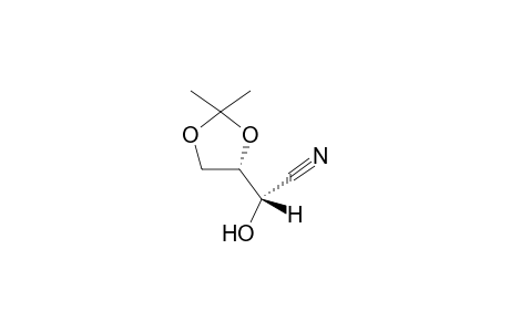 (2S,3S)-2-Hydroxy-3,4-(isopropylidenedioxy)propanitrile
