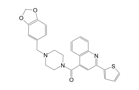 4-{[4-(1,3-benzodioxol-5-ylmethyl)-1-piperazinyl]carbonyl}-2-(2-thienyl)quinoline