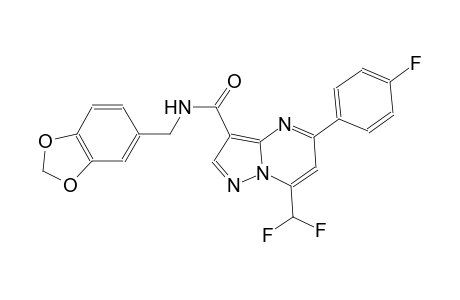 N-(1,3-benzodioxol-5-ylmethyl)-7-(difluoromethyl)-5-(4-fluorophenyl)pyrazolo[1,5-a]pyrimidine-3-carboxamide