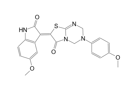 (7Z)-7-(5-methoxy-2-oxo-1,2-dihydro-3H-indol-3-ylidene)-3-(4-methoxyphenyl)-3,4-dihydro-2H-[1,3]thiazolo[3,2-a][1,3,5]triazin-6(7H)-one