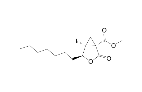 4,5-trans-1,5-cis-1-(Methoxycarbonyl)-5-iodo-4-heptyl-3-oxabicyclo[3.1.0]hexane-2-one