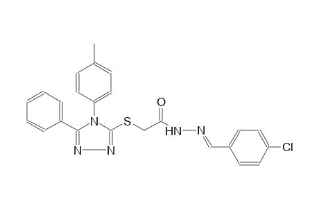acetic acid, [[4-(4-methylphenyl)-5-phenyl-4H-1,2,4-triazol-3-yl]thio]-, 2-[(E)-(4-chlorophenyl)methylidene]hydrazide