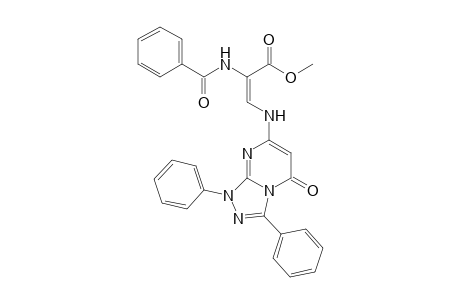 (E)-2-Benzoylamino-3-(5-oxo-1,3-diphenyl-1,5-dihydro-[1,2,4]triazolo[4,3-a]pyrimidin-7-ylamino)-acrylic acid methyl ester