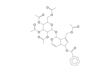BENZOIC ACID, 7-ACETOXYMETHYL-1-(3,4,5-TRIACETOXY-6-ACETOXYMETHYLTETRAHYDROPYRAN-2-YLOXY)-1,4A,5,7A-TETRAHYDROCYCLOPENTA[c]PYRAN-5