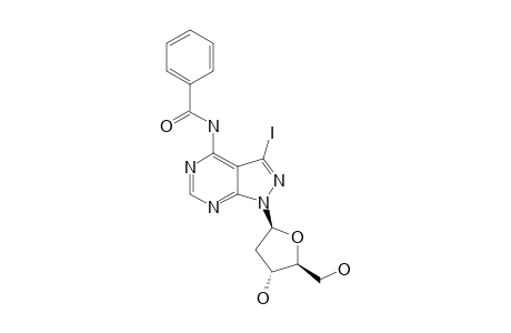 4-BENZAMIDO-1-(2-DEOXY-BETA-D-ERYTHRO-PENTOFURANOSYL)-3-IODO-1H-PYRAZOLO-[3,4-D]-PYRIMIDINE